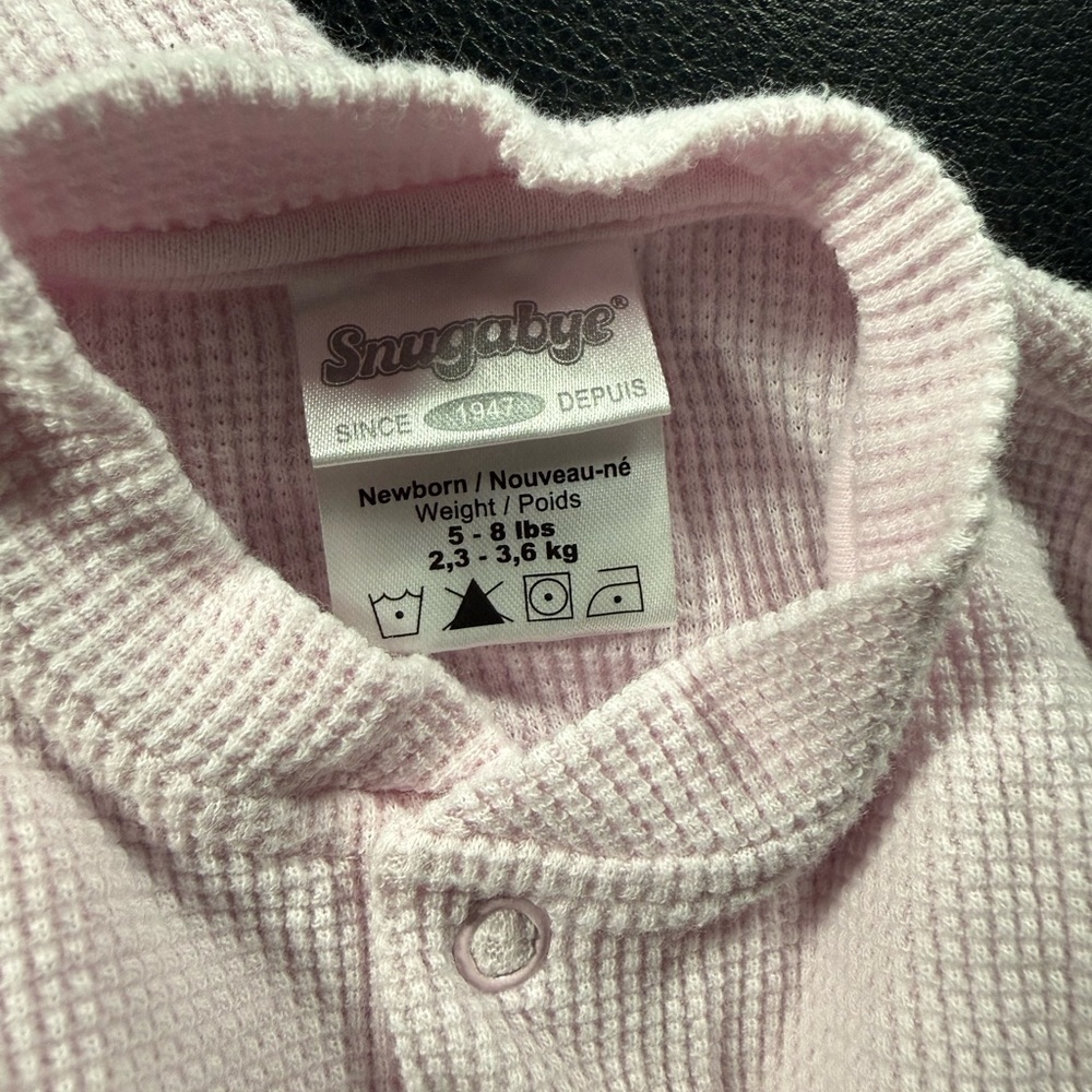 4/$20 Snugabye Long Sleeve Pink Sleeper - Picture 4 of 4